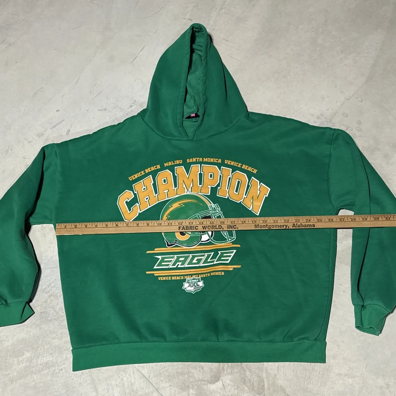 Edikted Hoodie Womens SZ M/L Green Football Fleece Hoodie Eagles Champion - Image 5