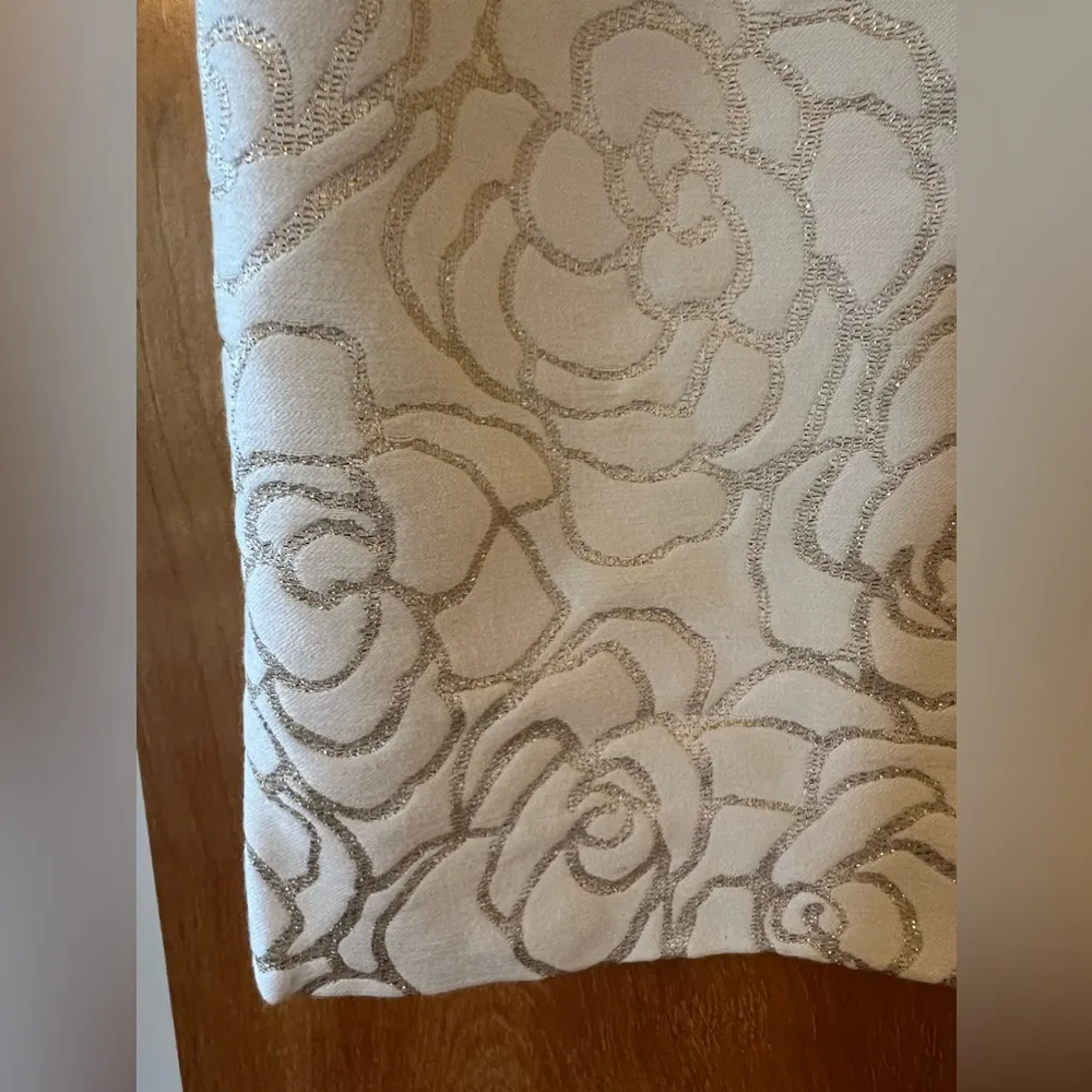 Talbots Skirt All Over Floral Print Glitter Metallic Lined Vintage NWT Size 20 - Image 9