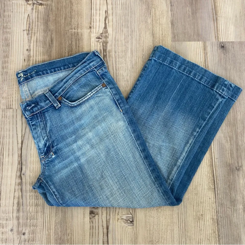 7 For All Mankind Distressed Cropped Dojo jean, size 32 - Image 4