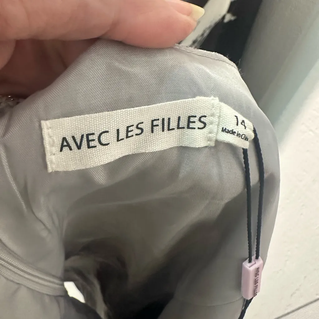 Avec Les Filles
Women's Brocade Square-Neck Mini Dress Size
14 NWT - Image 8