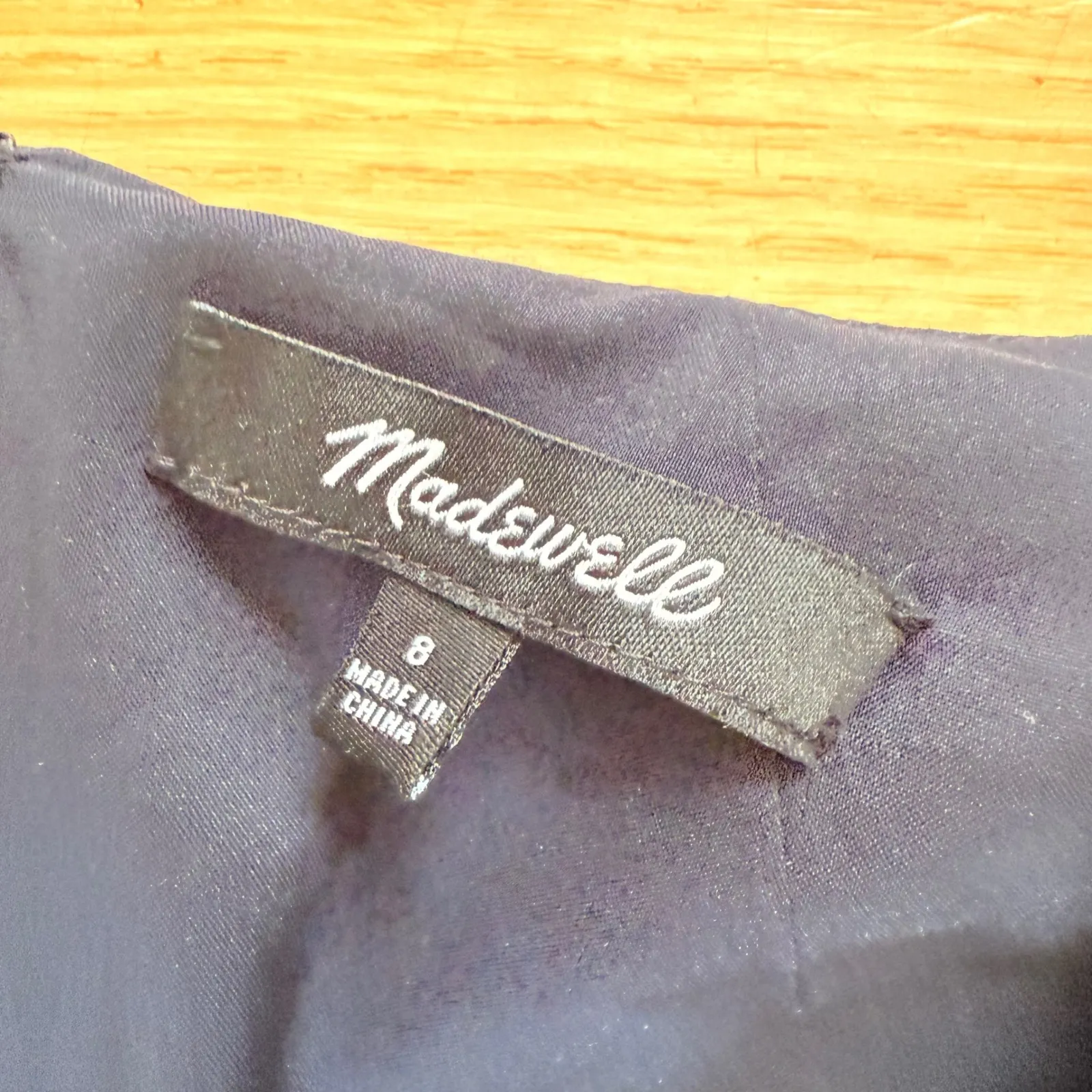 Madewell size 8 100% silk Floral Mini Dress in Loose Bouquet Night Vision - Image 4