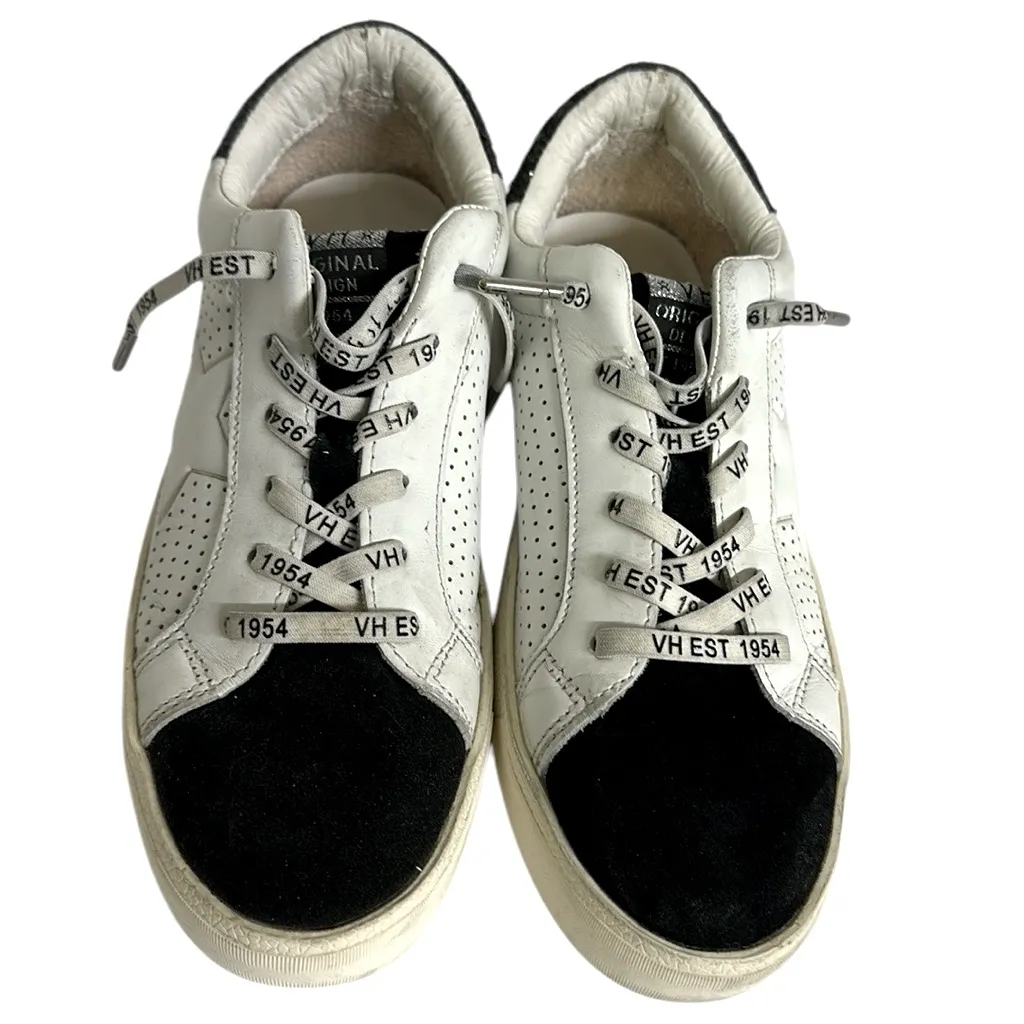 Vintage Havana White Star Black Suede Toe Sequin Heel Rollin 3 Sneakers Size 8.5 - Image 5