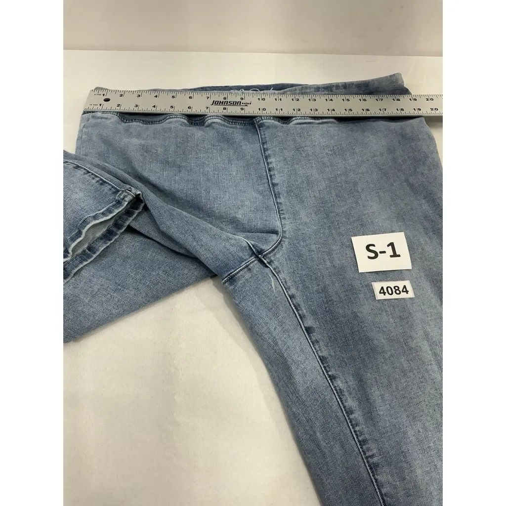 Womans DG2 Diane Gilman Blue Jeans 18w Compact Comfort Faded Flared Pull On - Image 4