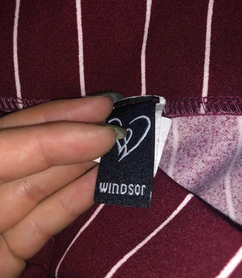 Windsor  RED PINSTRIPE TROUSER WITH BOW - Image 3