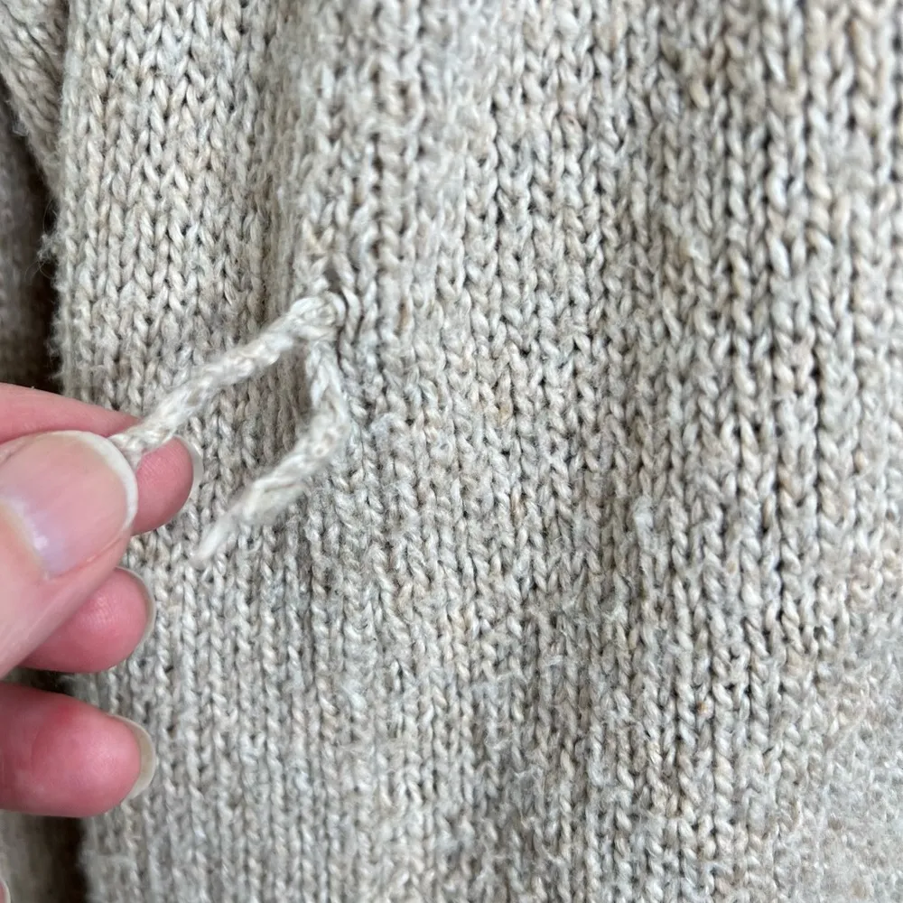 Motherhood Maternity Open Front Cardigan Sweater Large Beige Pockets - Image 5