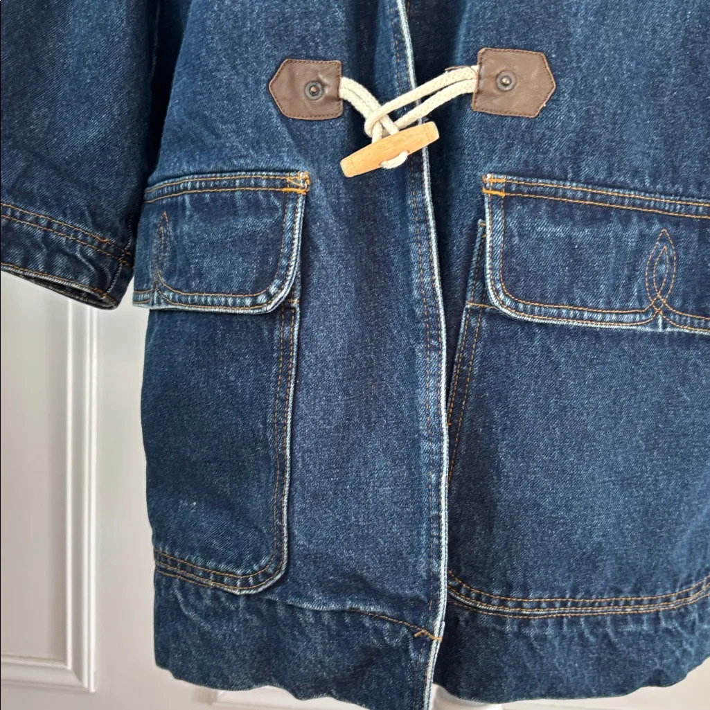 Charter Club Weekend Wear Red Plaid Cotton Chore Coat Sz Large Outerwear Flannel - Image 5