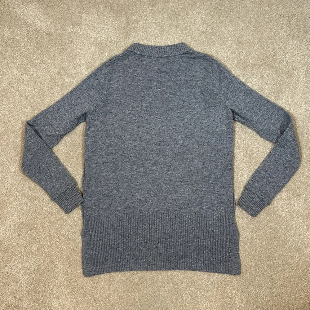 C&C California Grey Side Buttons Hi Low Wool Alpaca Blend Women Sweater Size XS - Image 2