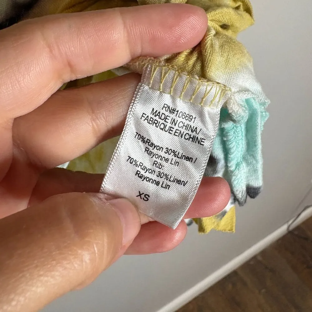 Young Fabulous & Broke Celeste Tee Tie Dye Cropped Shirt Top - Image 5