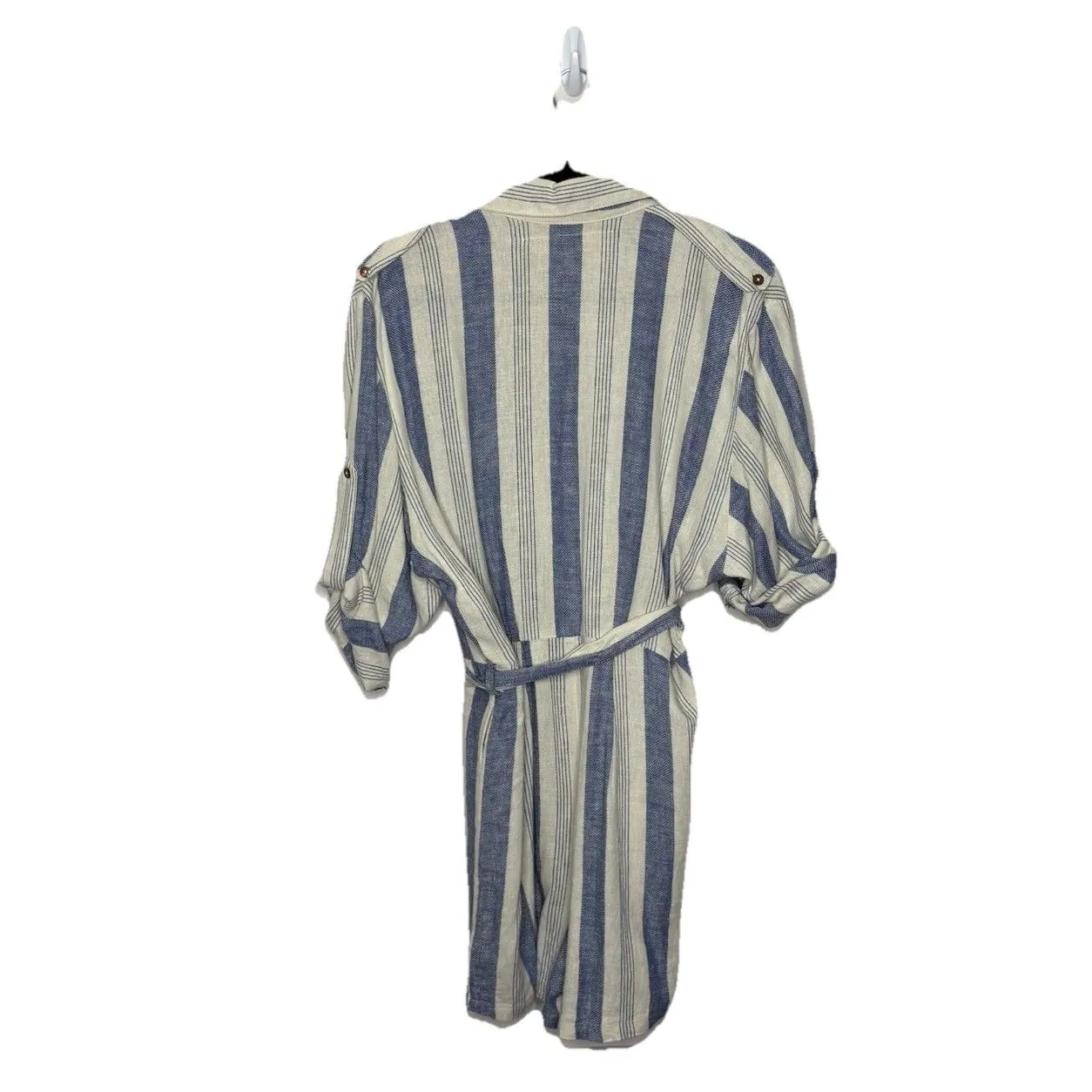 Jen's Pirate Booty Imperial Jumpsuit Linen Blend Striped Romper Size Medium - Image 5