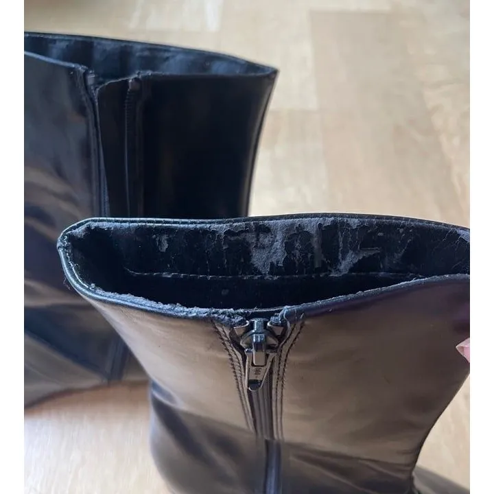 Women Zip up black biker boots size 6.5 - Image 6