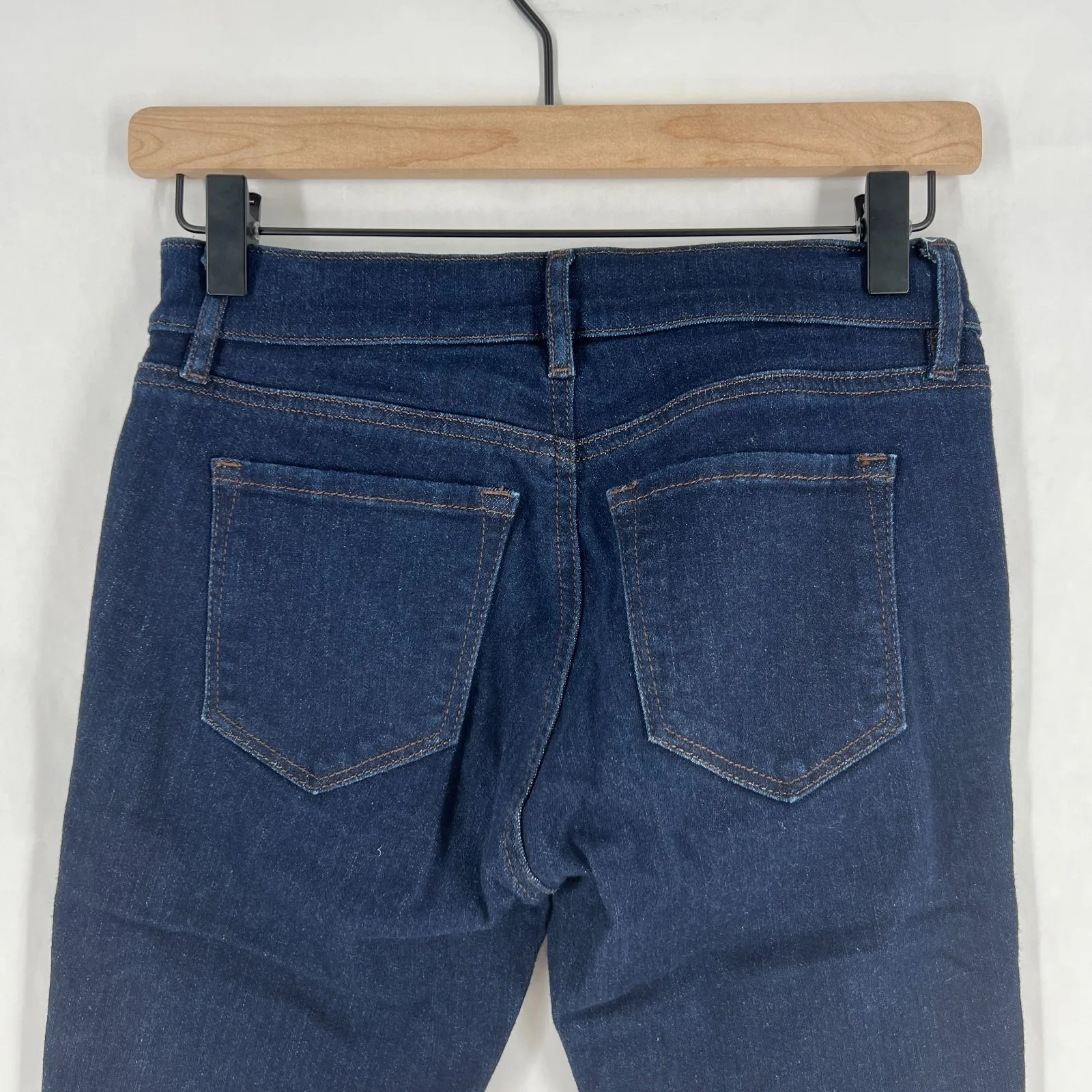 Loft Outlet Skinny Jeans Womens 0P Blue Denim Stretch Mid Rise Modern Slim Fit - Image 5