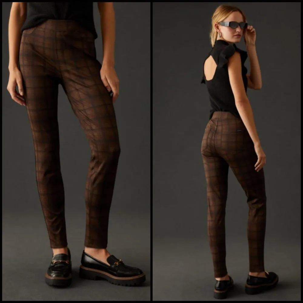 💕ANTHROPOLOGIE💕 Sanctuary Plaid Runway Leggings ~ Brown Motif Medium M NWOT - Image 3