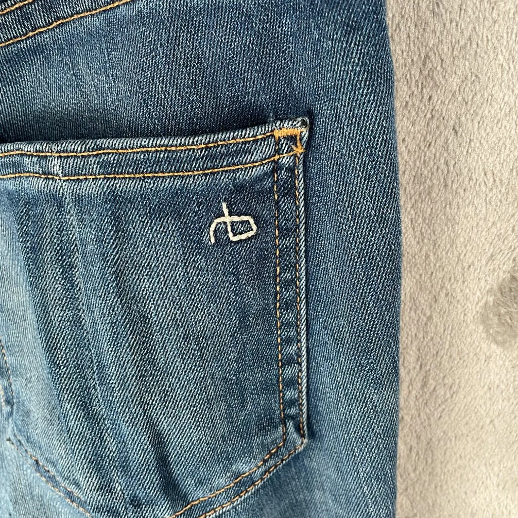 Rag & Bone Jeans Womens Size 25 High Rise 10 Inch Skinny Raw Hem Dark Wash - Image 4
