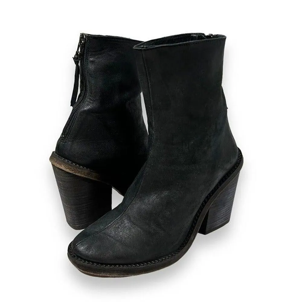 Free People Marquis Suede Block Heel Boots Womens‎ 37 (US 6.5) - Image 2