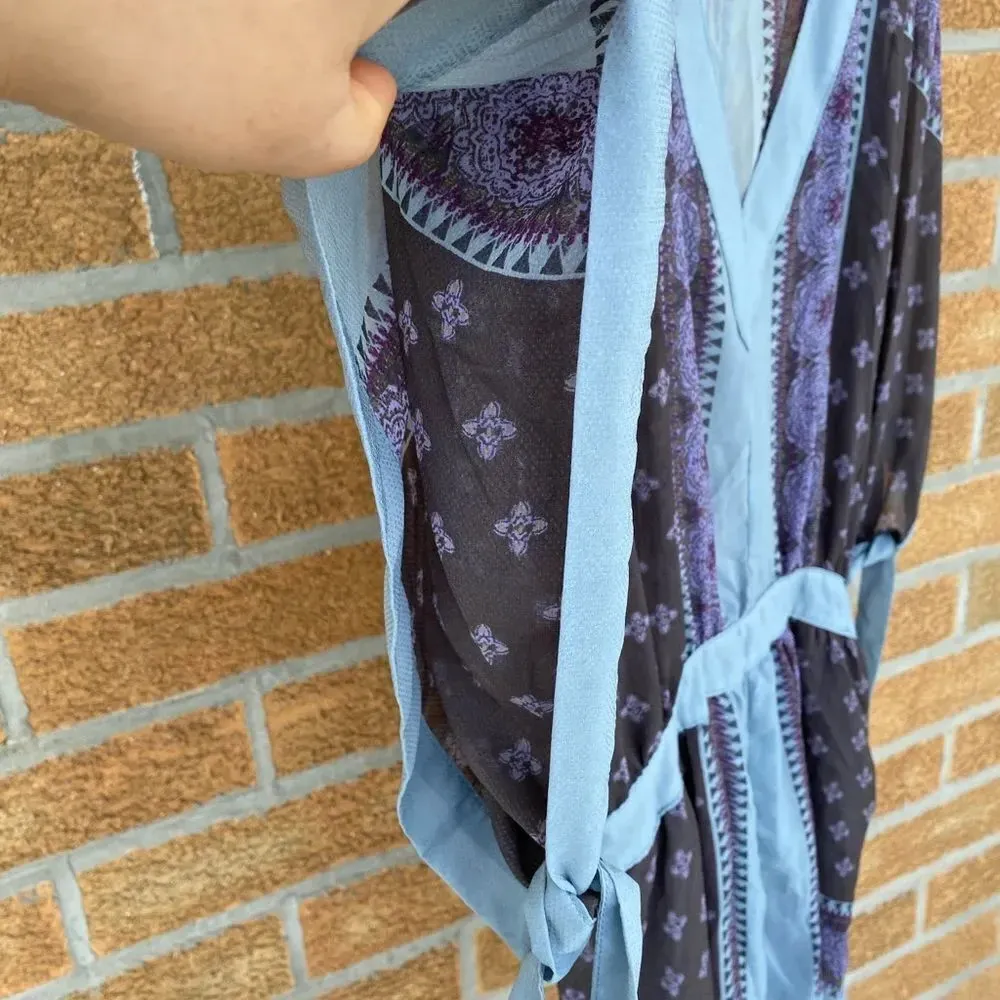 Free People Dusty Blue Santa Cruz Kimono small - Image 8