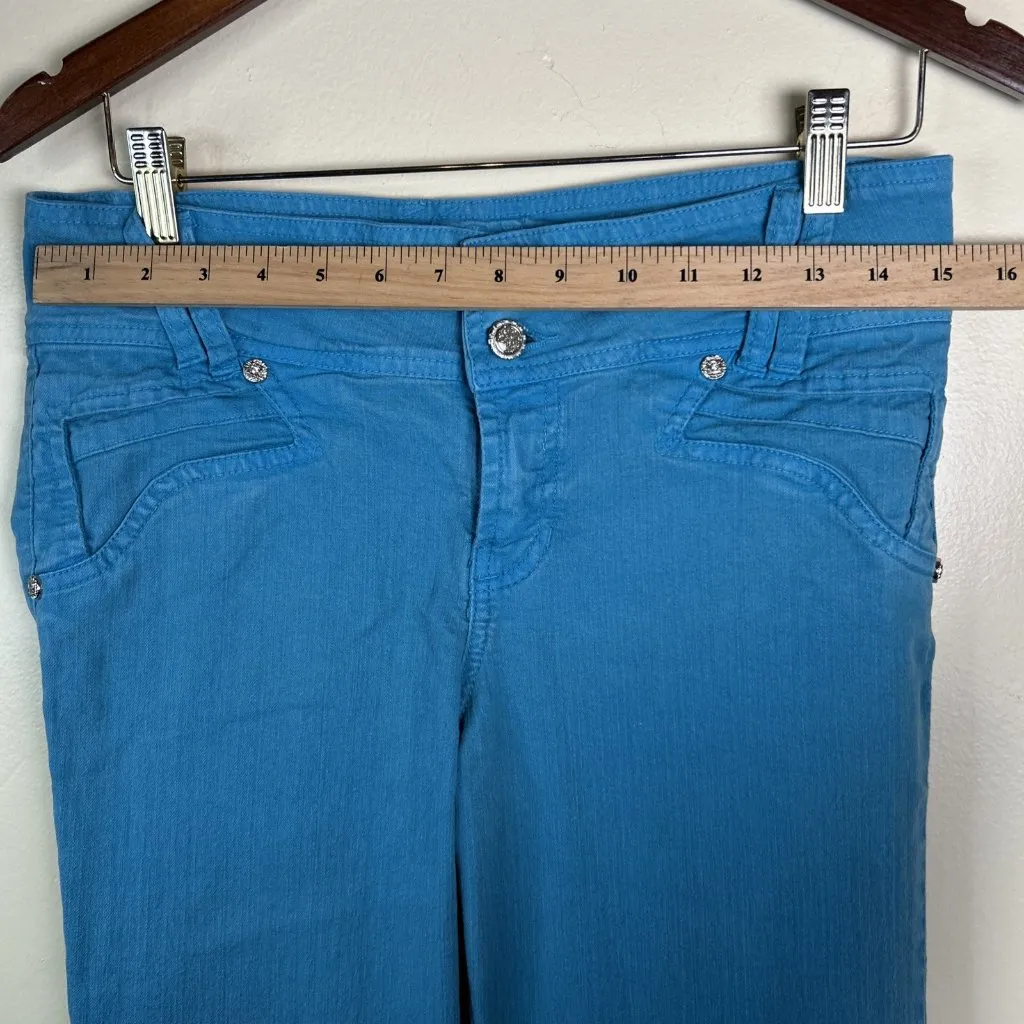 Women’s John Kelly But Lifting Colombian Skinny Jeans Turquoise Size 14 Blue - Image 3