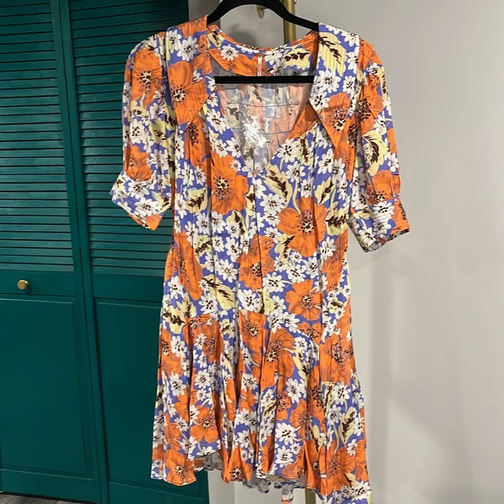 Free People NEW Sugar Crush Dress in Cobalt Combo - XS - Image 5