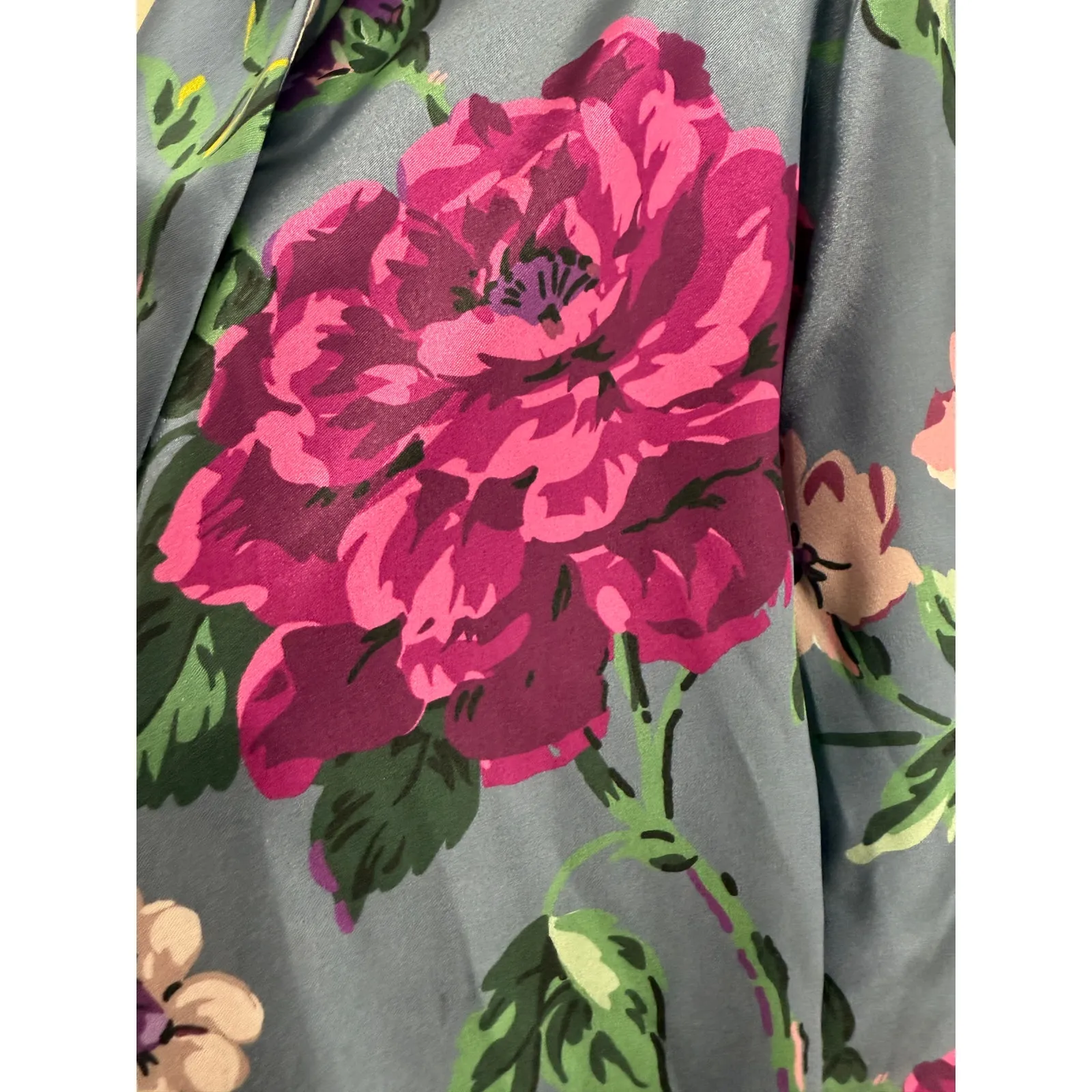 Victoria's Secret Satin Floral Sleep Top Womens Large - Image 2