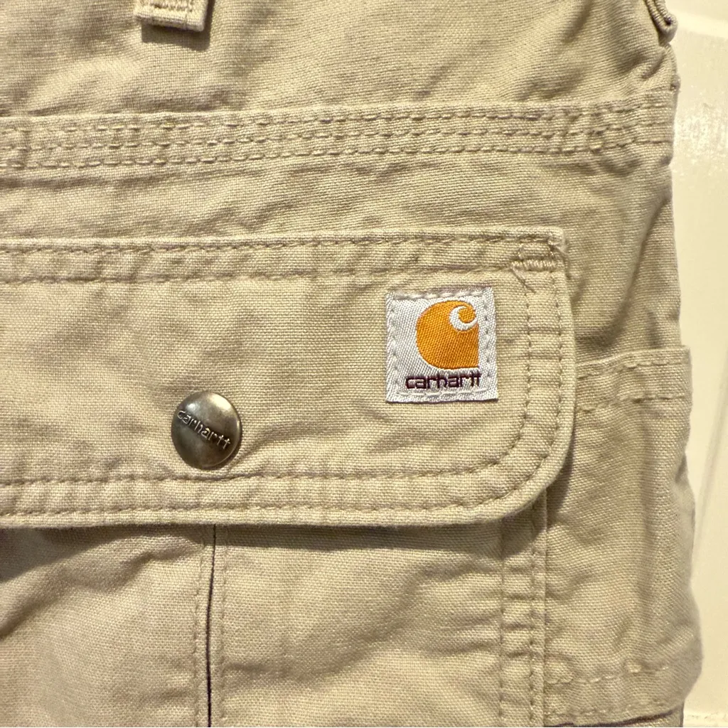 Carhartt‎ Women’s Vintage WB164 Six Pocket Cargo Shorts Tan Size 8 - Image 5