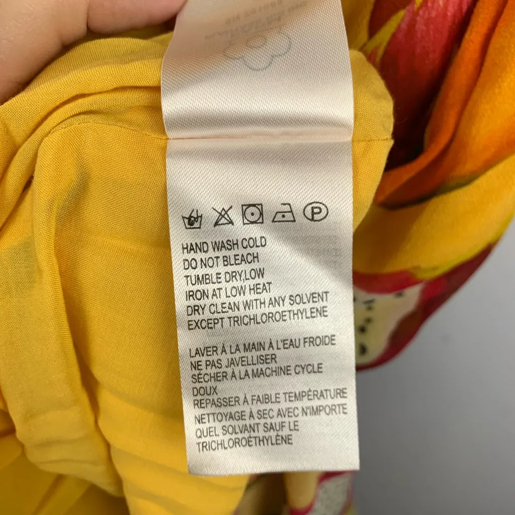 Farm Rio size small fruit lovers Yellow Floral Maxi Dress dragon fruit tropical - Image 14