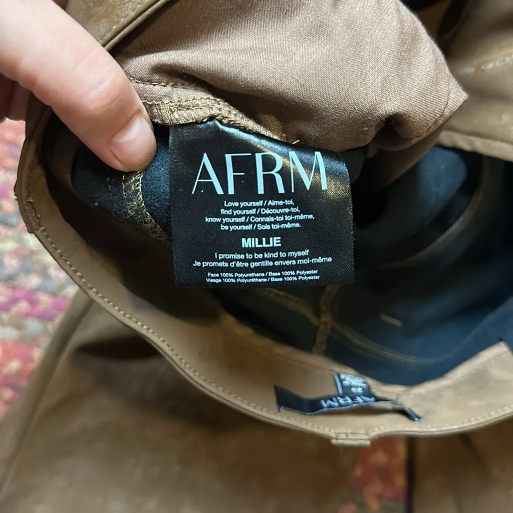 NWT AFRM MILLIE LOW RISE LACE UP FLARE WESTERN ROCK N ROLL PANTS BROWN Size 25 - Image 8