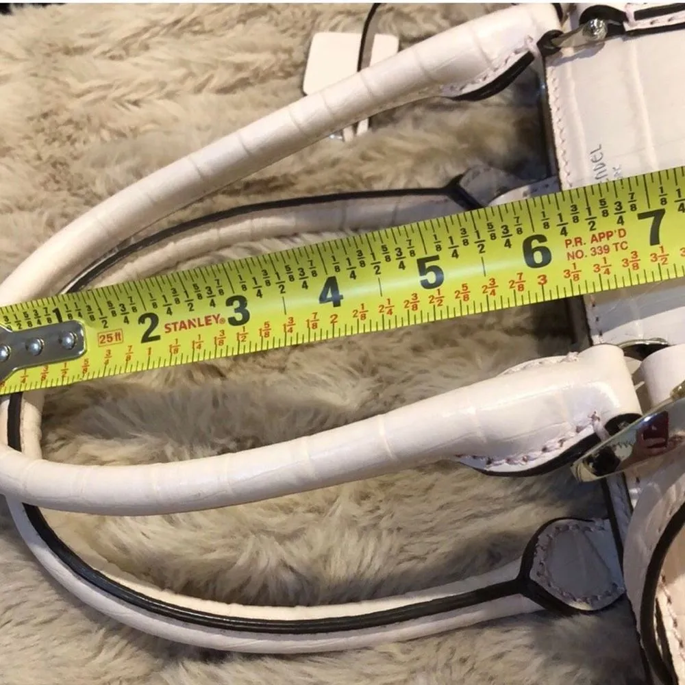 HENRI BENDEL CARLYLE Crocodile Leather Top Handle Crossbody Strap Mint Condition - Image 9