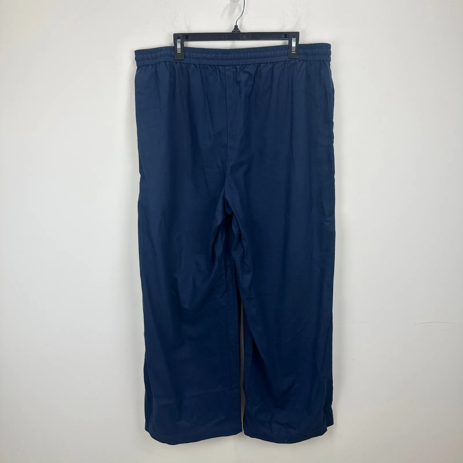 J.Crew Linen Blend Slim Wide Leg Drawstring Pant Pockets Relaxed Navy US 16 NWT - Image 11