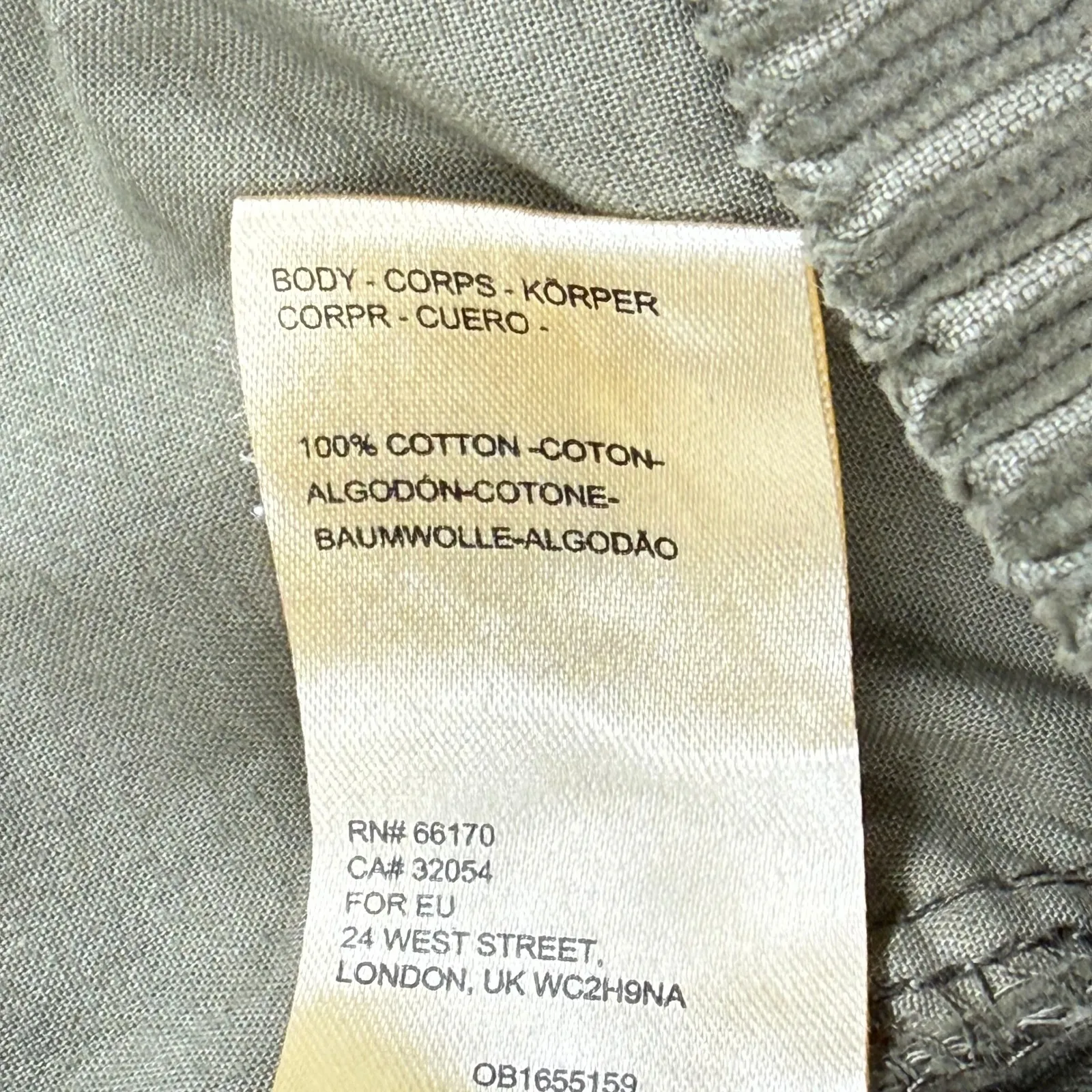 WE THE FREE Tahiti Corduroy Cargo Pants Olive Green Elastic Waist Drawstring XL - Image 7