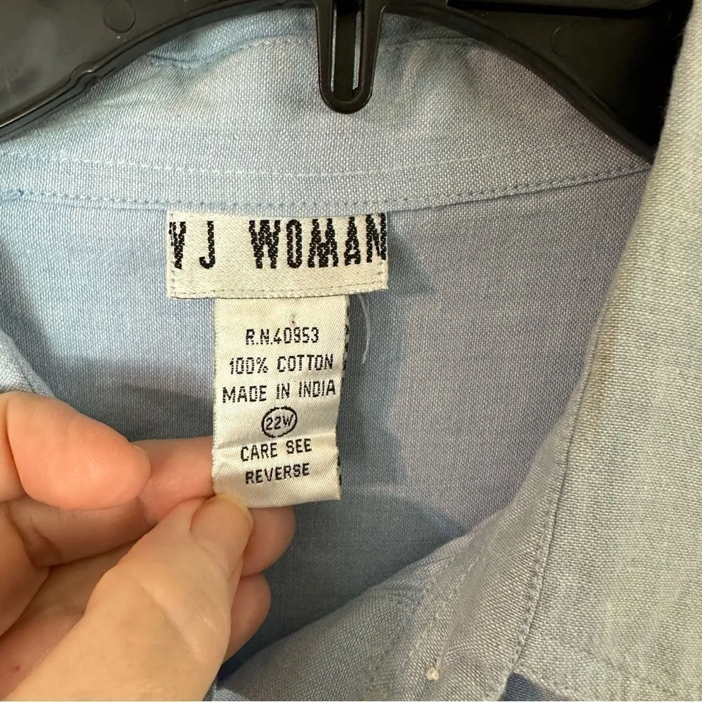 Vintage Patchwork Blue Button - Image 2