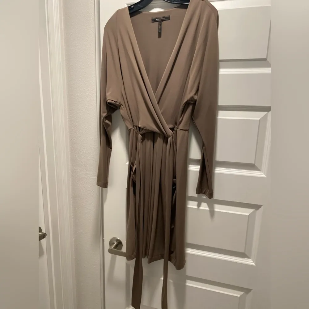 New BCBGMaxAzria Light Brown Mocha Dress - Image 3