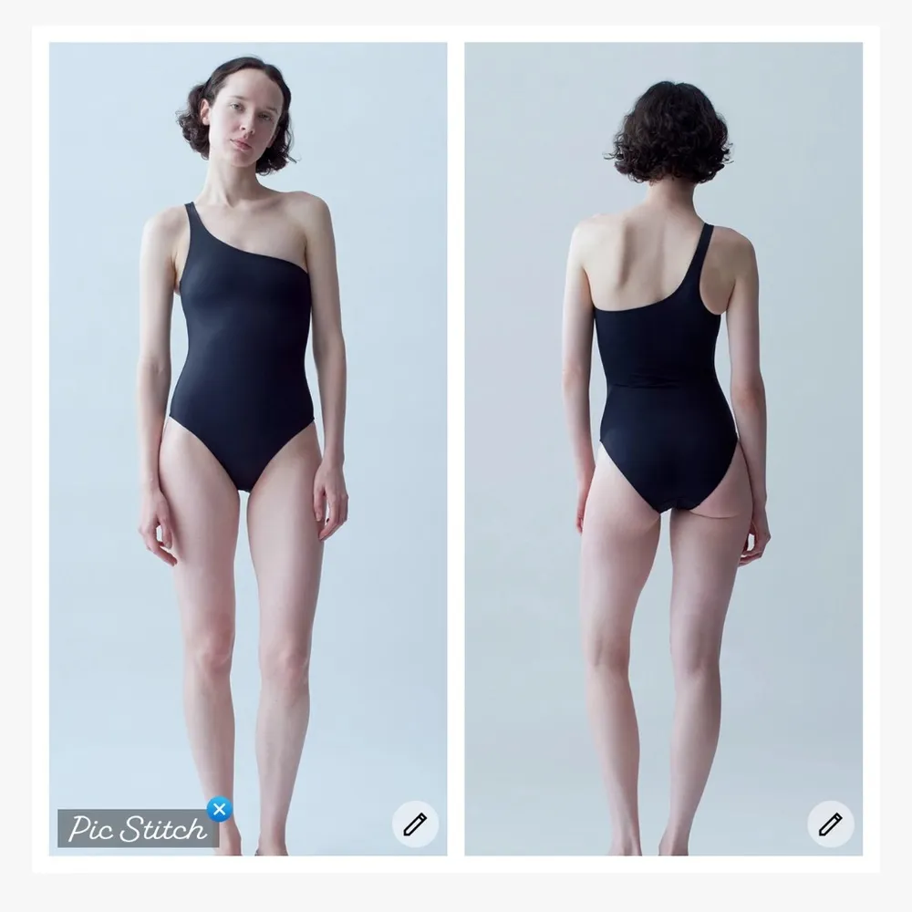 Nu Swim Paradise One Shoulder Swimsuit Black Size XXL - Image 3