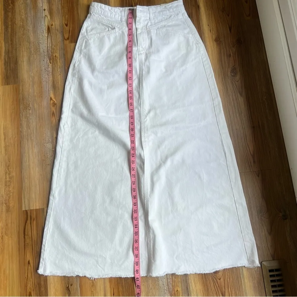 We The Free Come As You Are White Denim Women’s Maxi Skirt Size 0 SKU#C24118 - Image 4