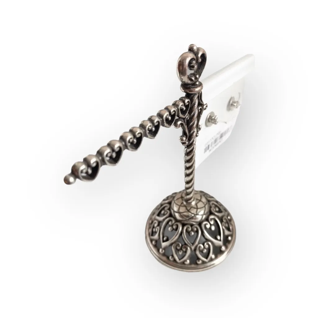 new Lassaire ᪥ Simulated Diamond Bezel Stud Earrings ᪥ Platinum Plated Silver ᪥ - Image 11