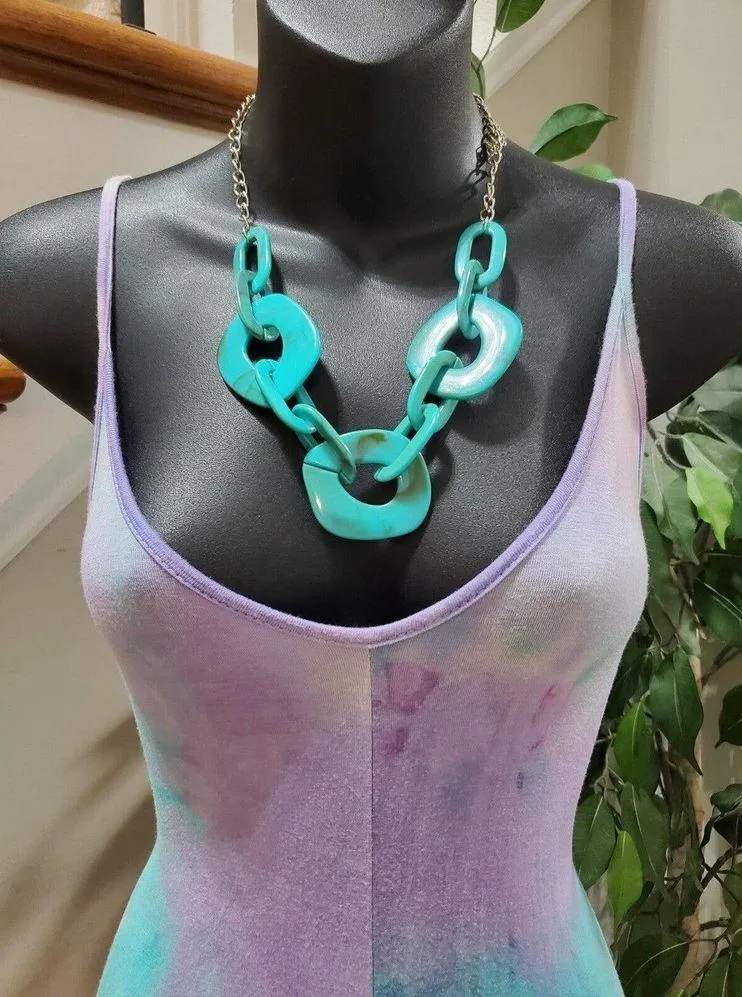 21 Saints Multicolor Tie Dye Rayon Scoop Neck Sleeveless Casual Jumpsuits Size M Size M - Image 2