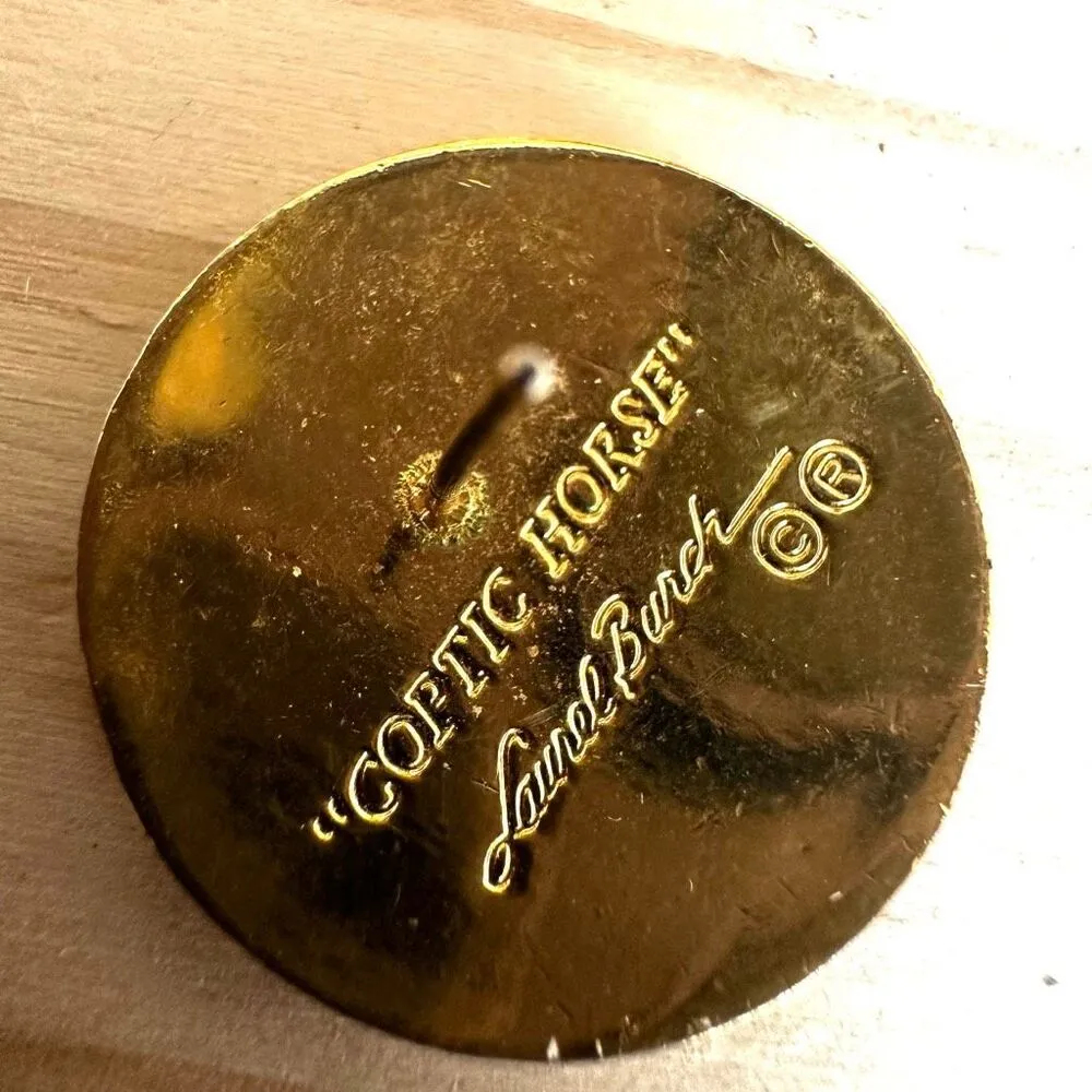 Vintage Laurel Burch "Coptic Horse" Enamel Earrings - Image 5