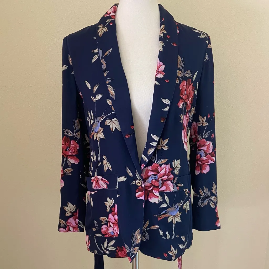 Joie Silk Floral Anasophia Blazer - Image 10