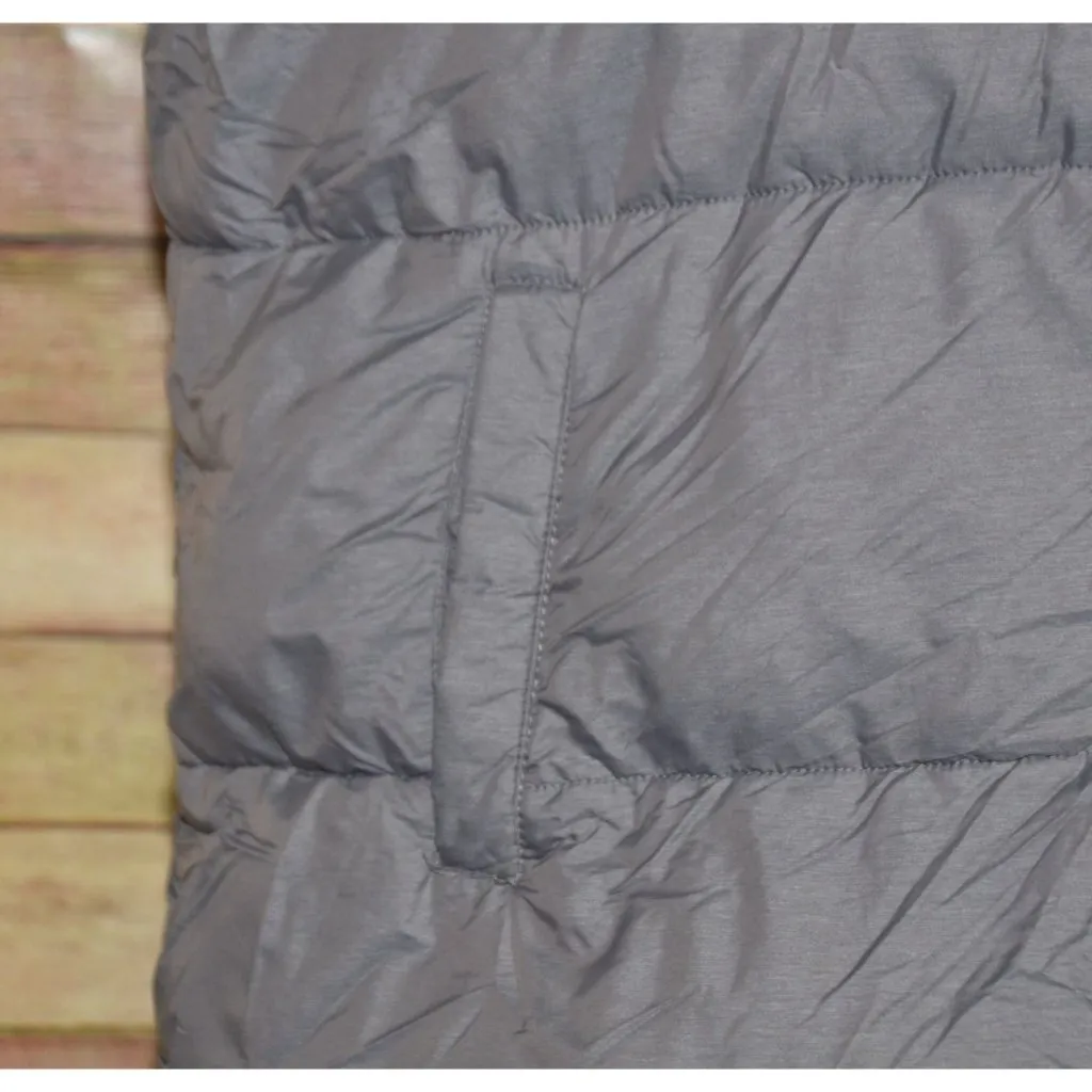 Heat Keep Ladies Gray Sleeveless Quilted Puffer Jacket Size XXL Pocket Insulated - Image 3