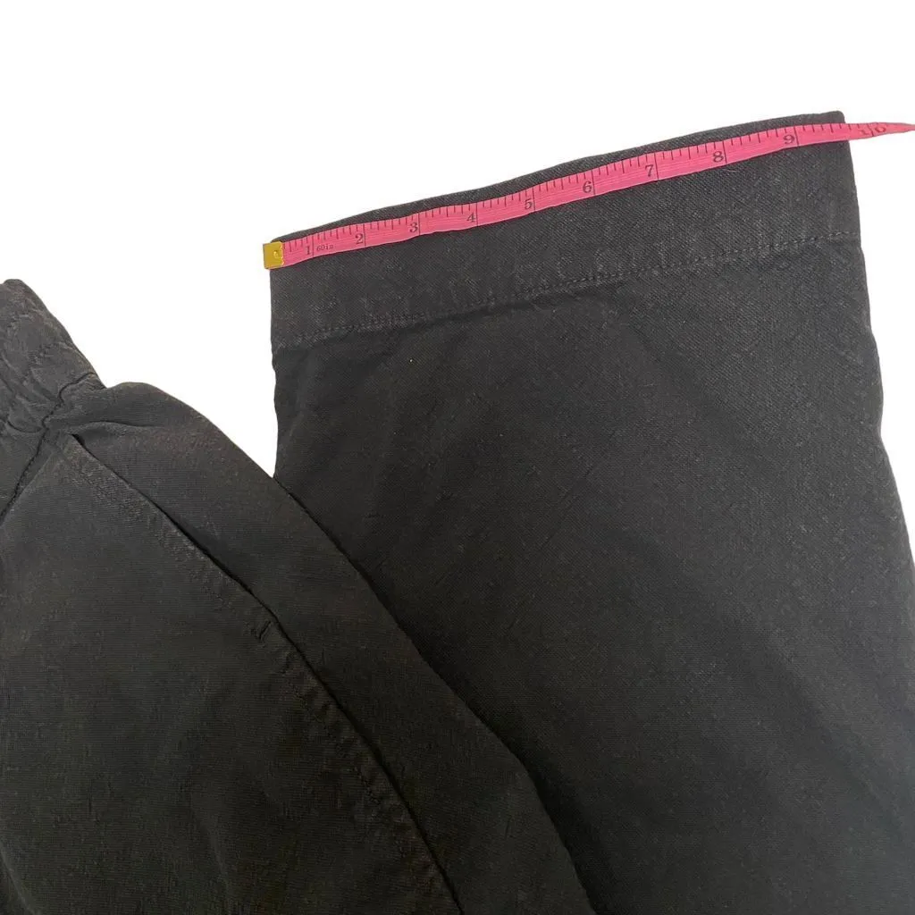 Everlane Women's Black Wide-Leg Ankle Work Pants Size L‎ with Drawstring Closure - Image 14