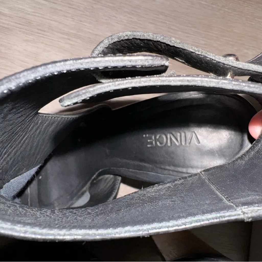 Vince‎ Addie Leather Open Toe Booties size 6.5 - Image 9