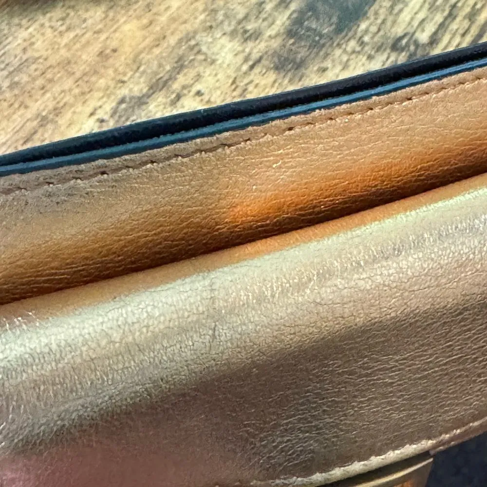 Fendi metallic gold baguette monogram card holder - Image 10