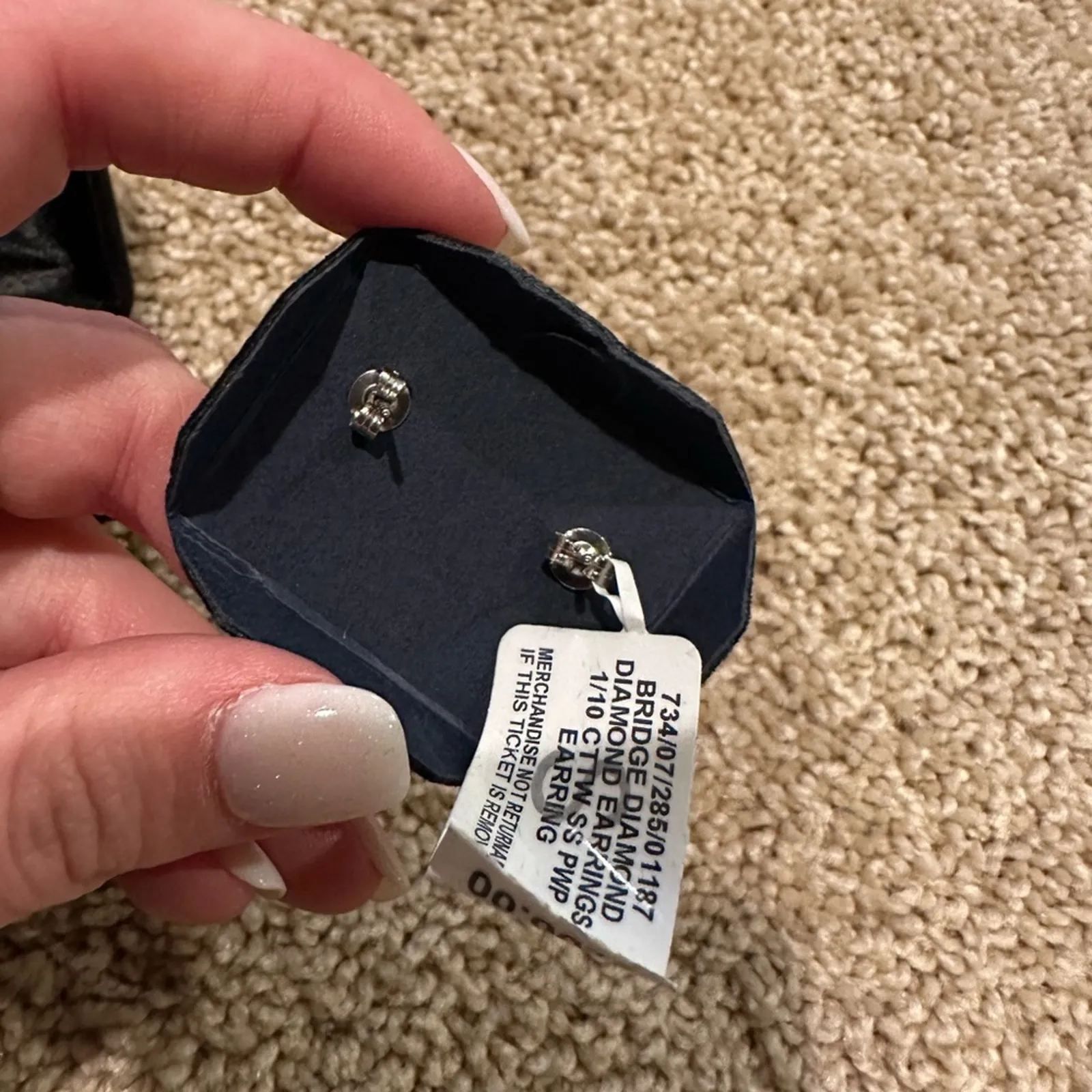 Macy's Bridge Diamond Cluster Stud‎ Earrings - Image 4