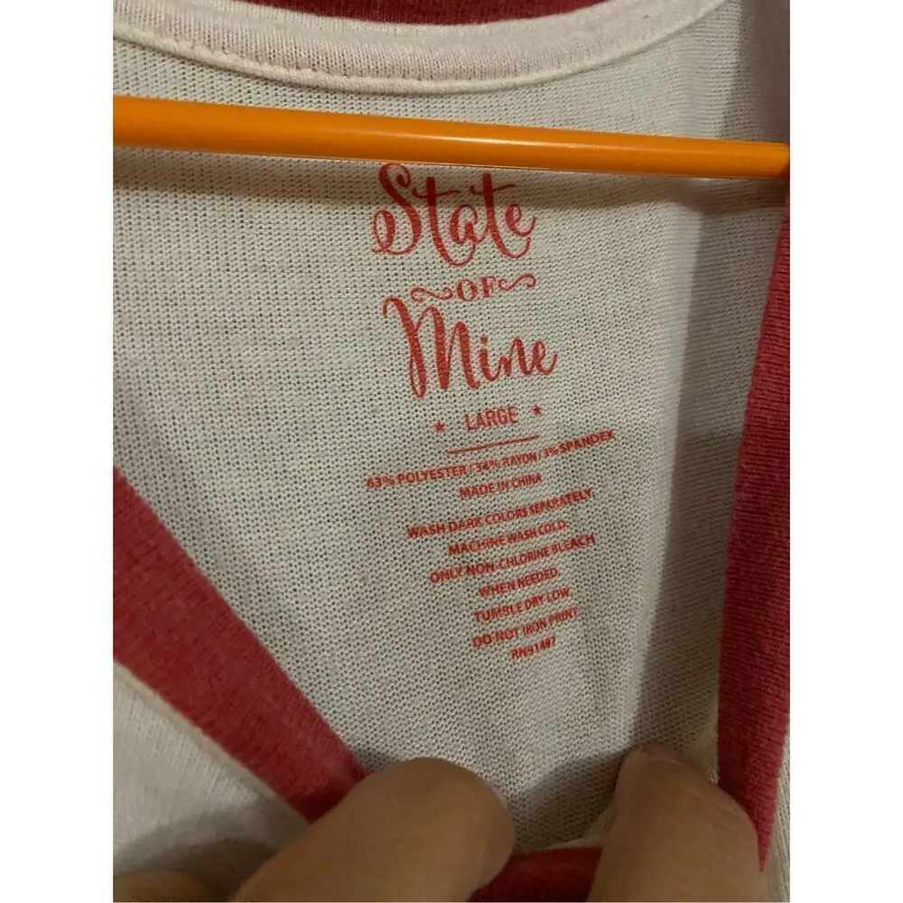 State Of Mine Naughty Is The New Nice Long Sleeve Top Size Large Red - Image 3