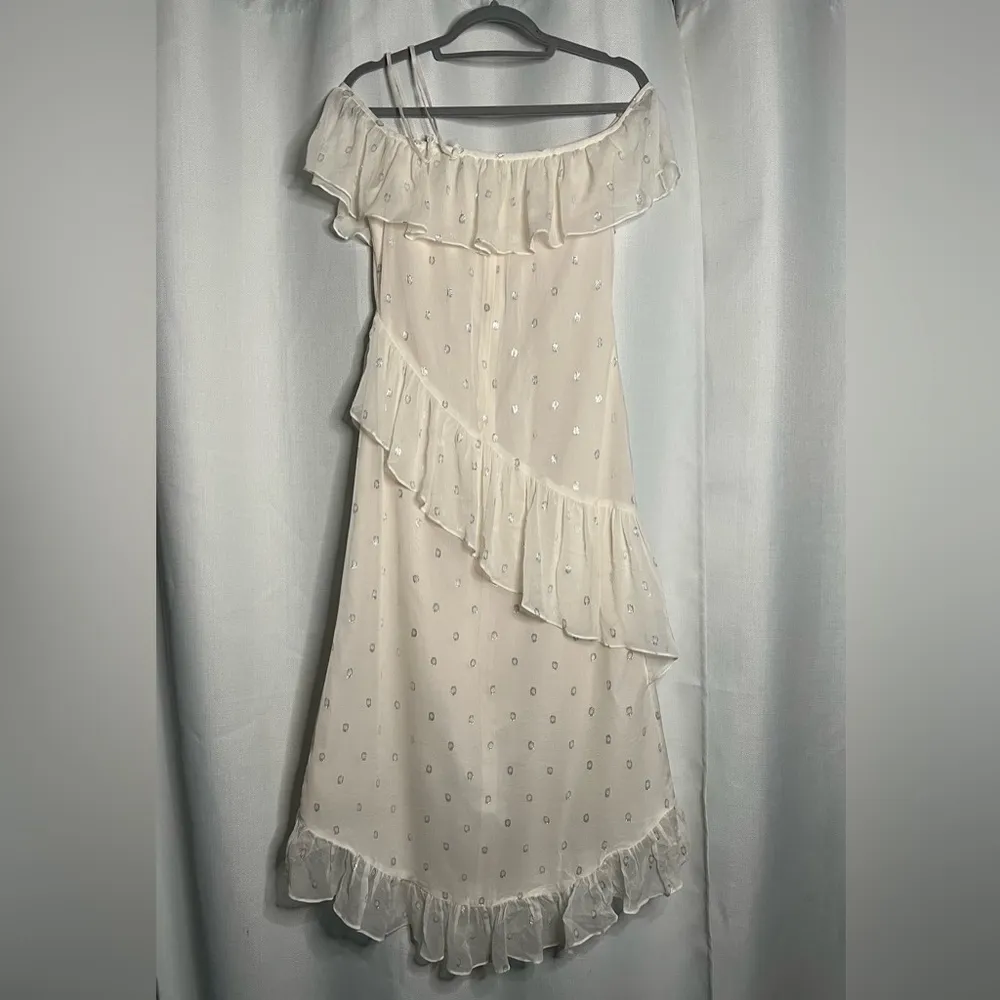 House of Harlow x Revolve Ivory White Layered Midi Dress Small - Image 2