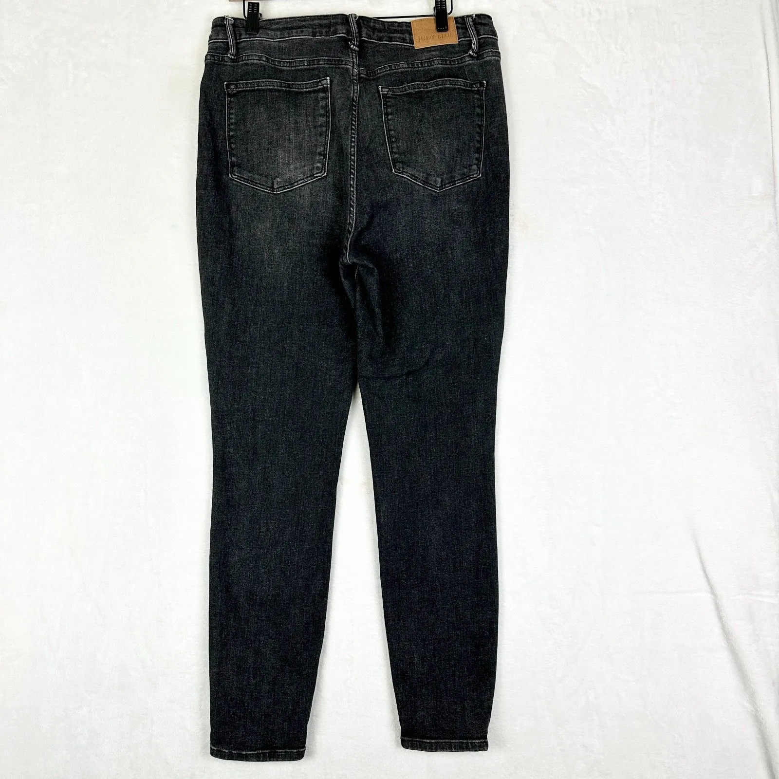 Judy Blue Tummy Control Black Wash Skinny Jeans Size 15/32 Stretch High Rise - Image 4