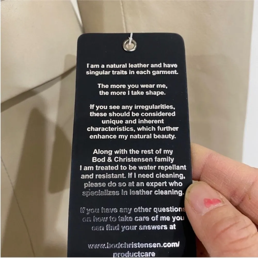 Bod & Christensen cream leather blazer NWT Tan - Image 8