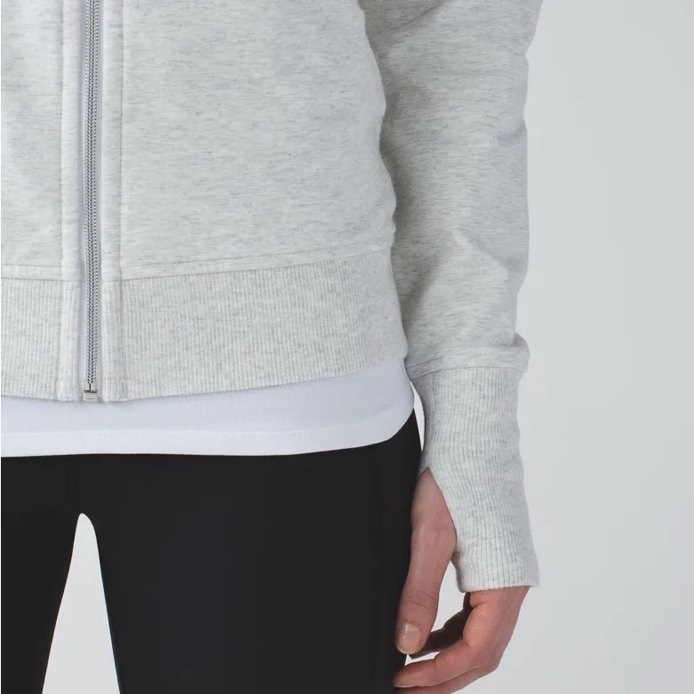 Lululemon Scuba Hoodie Heathered White / Silver - Image 8
