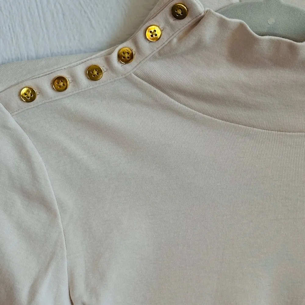 J.Crew Women's Solid Rib Button Long Sleeve Shirt Ivory Size XS - Image 6