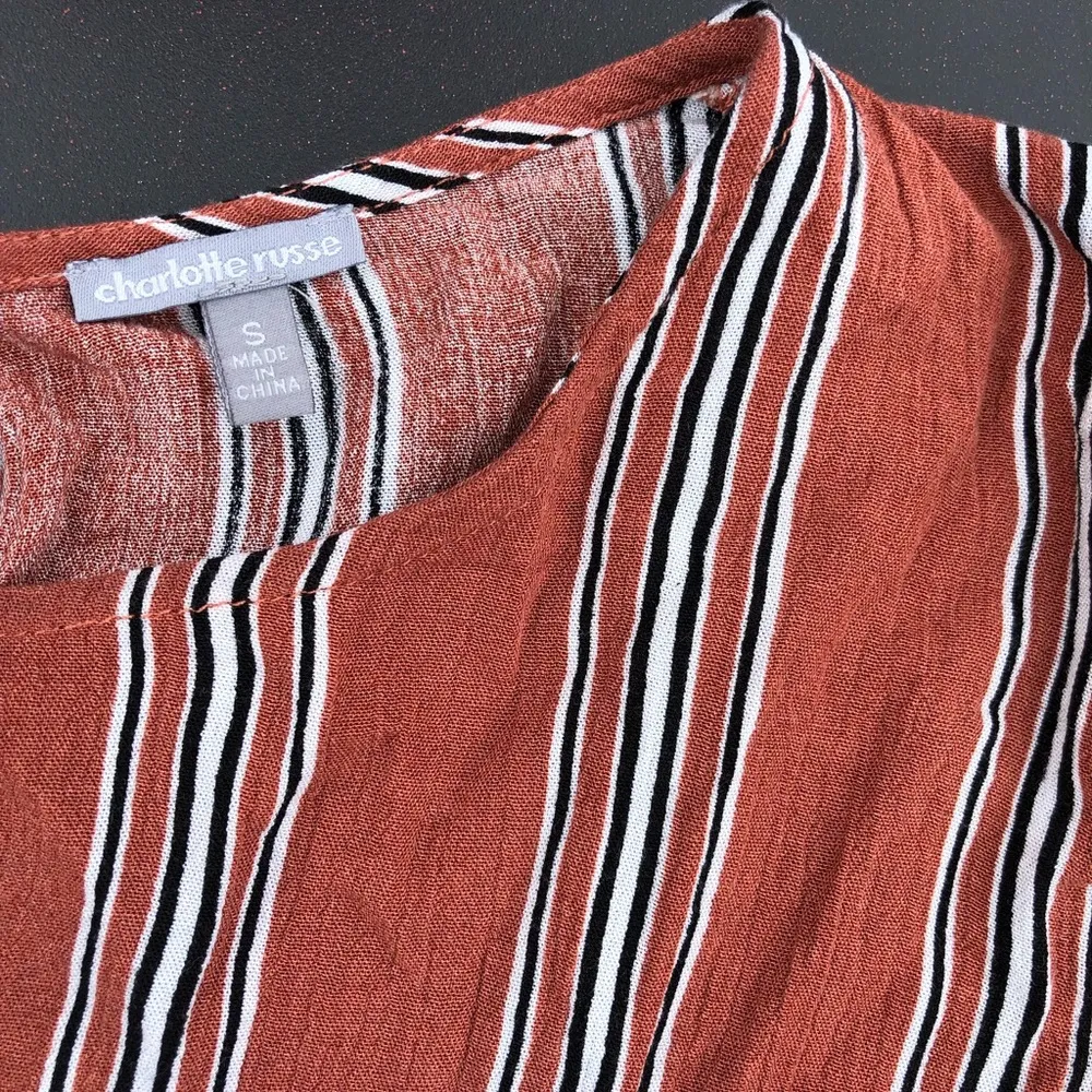 Small Charlotte Russe  striped bell sleeve top - Image 3