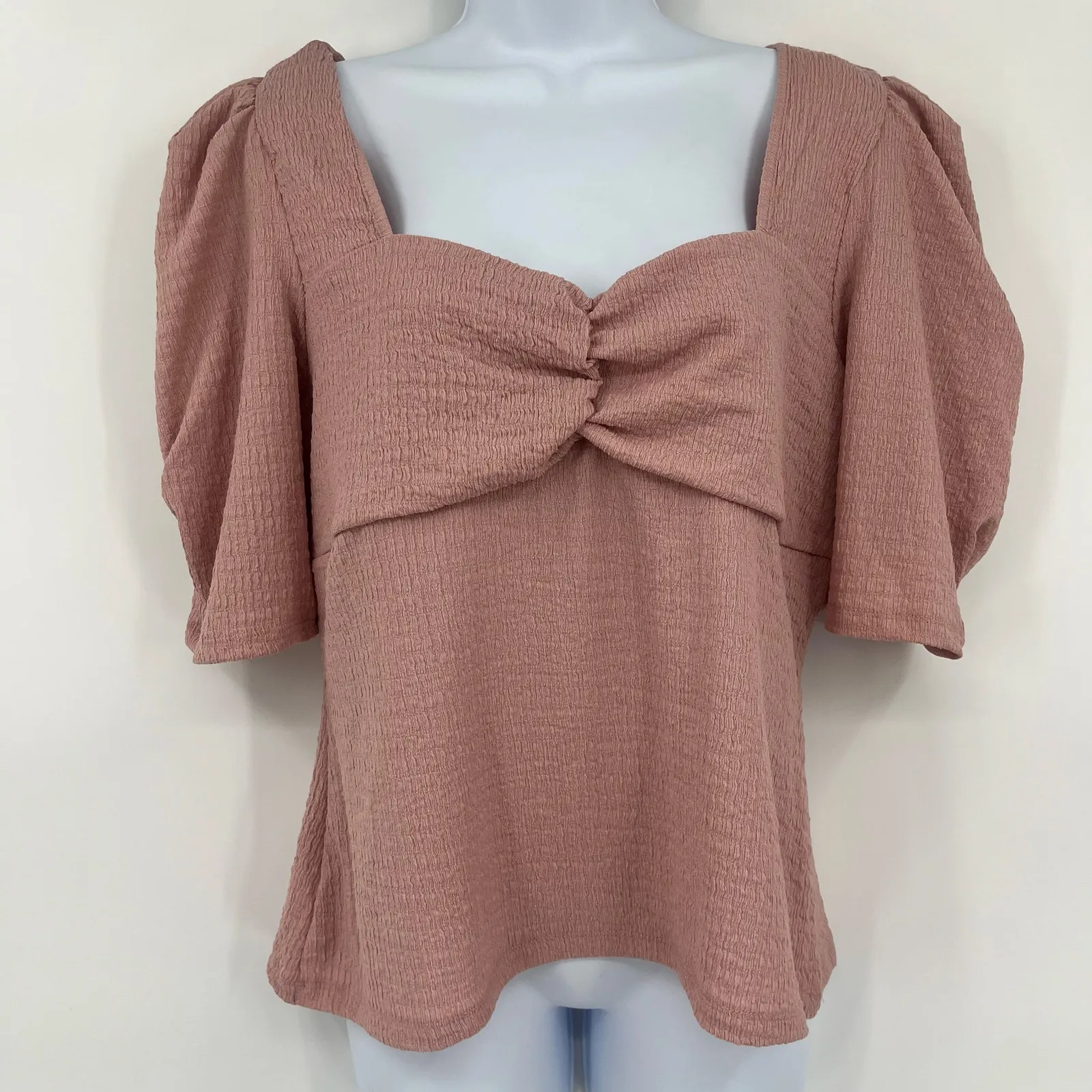 Marc New York Babydoll Womens Top Sz L Gauzy Puff Sleeve Coquette Y2K Cottage - Image 10