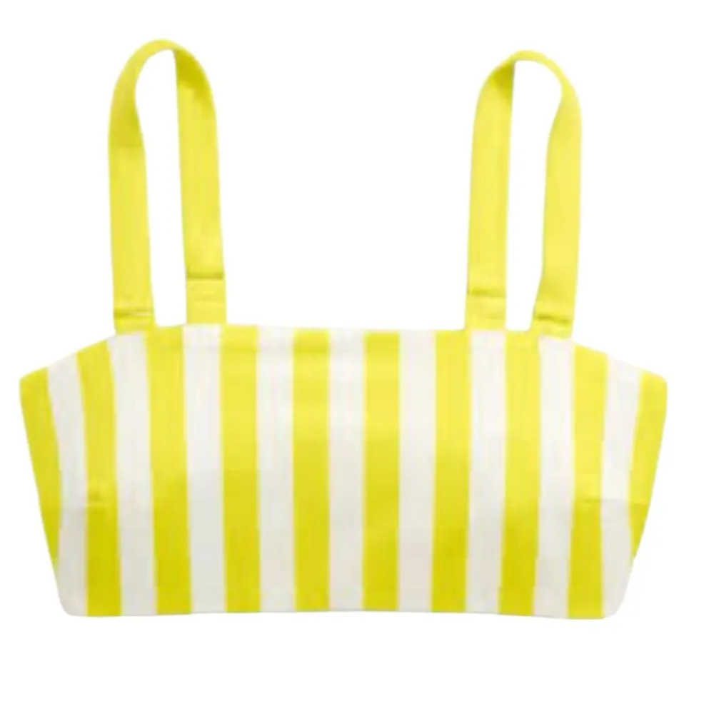 NEW Old Navy Multi Tie Dye Yellow Stripe Reversible Bandeau Bikini Small/Medium - Image 10
